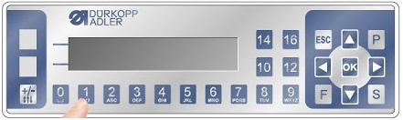 Panel de gestion de la Durkopp 867-190945-M PREMIUM Panel de gestion de la Durkopp 867-190945-M PREMIUM